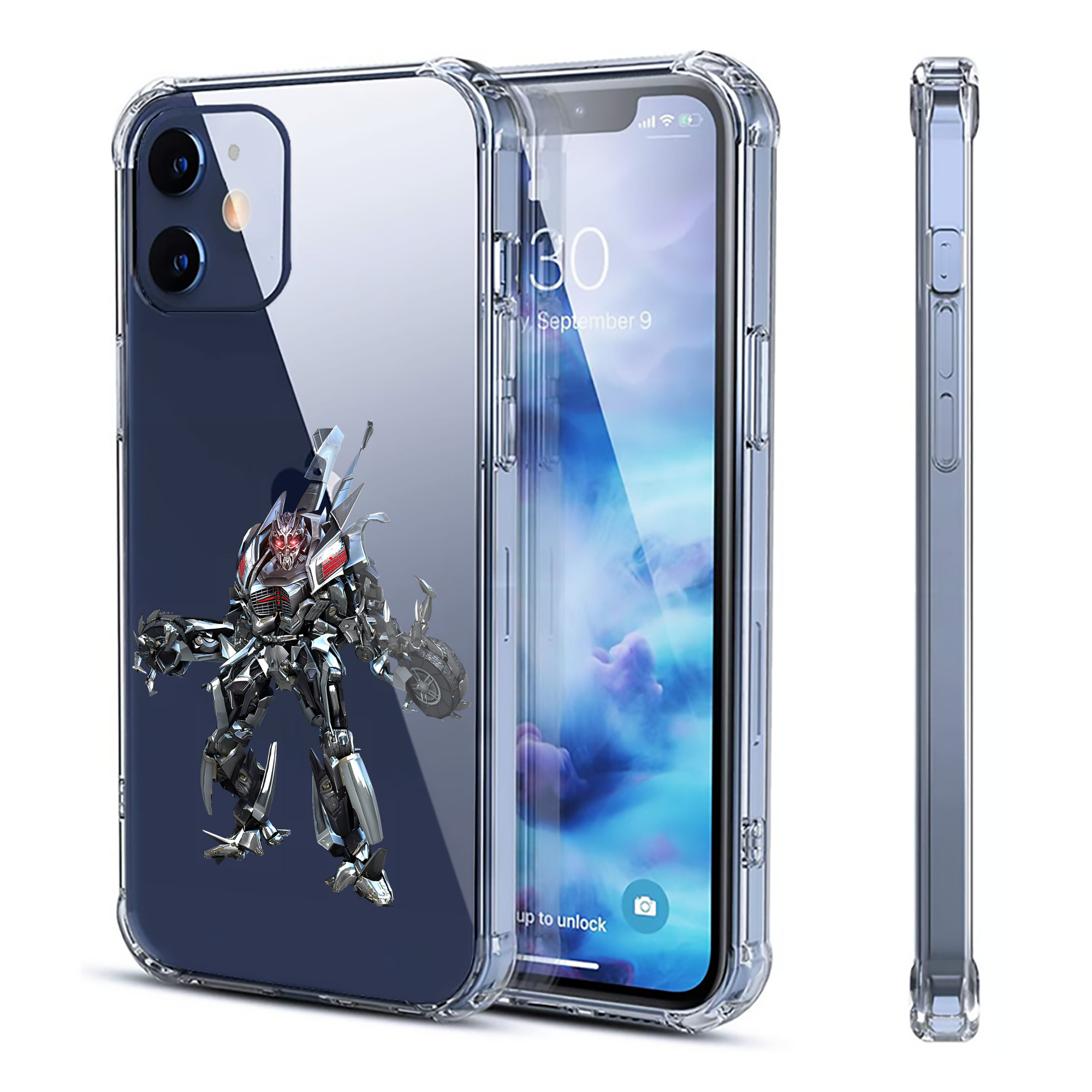 （画像用） Transformers トランスフォーマー 【iPhone 12シリーズ対応】透明スマホケース（クリアソフトケース）